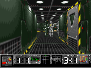 old-school first person shooter game