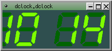 Digital clock for the X Window System with flexible display