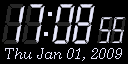 Digital clock for the X Window System with flexible display