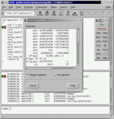 Data Display Debugger, a graphical debugger frontend
