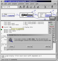 Data Display Debugger, a graphical debugger frontend