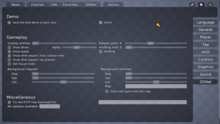 Settings DDNet