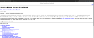 reference to Debian Linux kernel packages and development