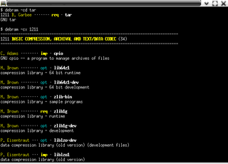 ramified catalog of available commands