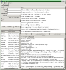 GUI browser and editor for Debian Package Tags