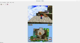 SuperMario64Ds running on DeSmuME