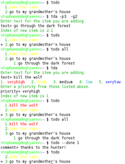hierarchical, prioritised todo list manager