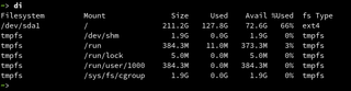 advanced df like disk information utility
