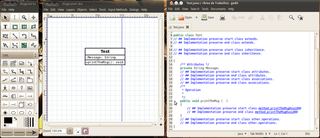 a dia-UML code generator