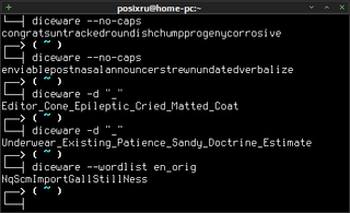 Create memorizable passphrases from wordlists and various sources of randomness