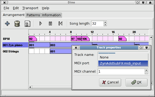 Integrated MIDI piano roll editor and sequencer engine