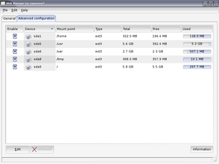 simple graphical filesystem configurator