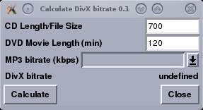 bitrate calculator for DivX;-) movies written in perl