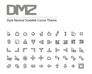 Style neutral, scalable cursor theme