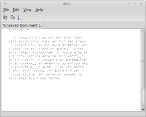 Braille typesetting program for GNOME
