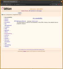 Debian package management web interface