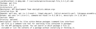 Debian package management system