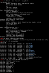 dump information about bootable CDs and other similar formats