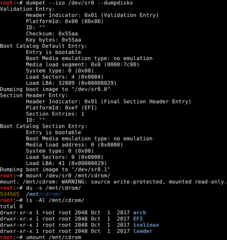 dump information about bootable CDs and other similar formats