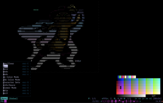 versatile ASCII and ANSI Art text editor for drawing in terminal