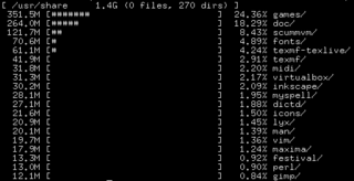 create disk usage reports