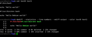 diff program that operates word by word
