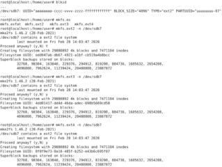 ext2/ext3/ext4 file system utilities