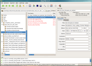 GTK+ editor for audio file tags