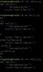classic UNIX line editor
