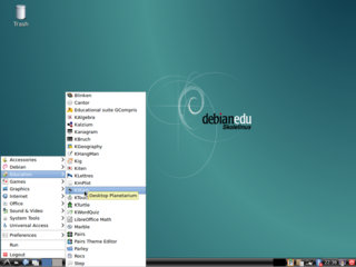 Debian Edu LXDE desktop applications