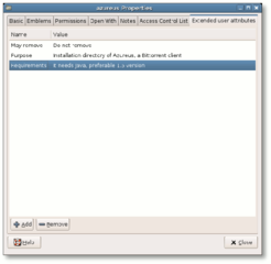 Extended user attributes