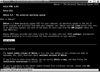advanced text-mode WWW browser (transition package)