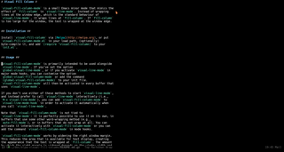 Text flow with visual-fill-column & visual-line-mode