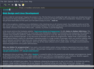 Emacs Lucid GUI Browser