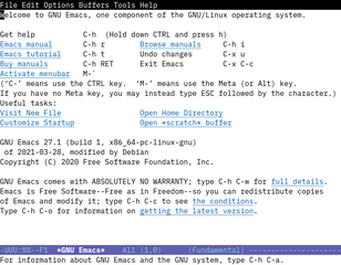 GNU Emacs editor (without GUI support)
