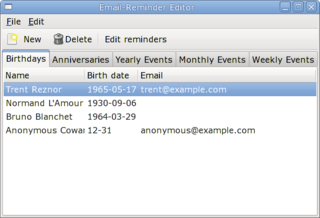 Send event reminders by email
