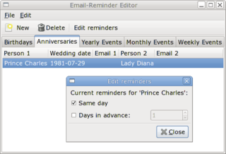 Send event reminders by email