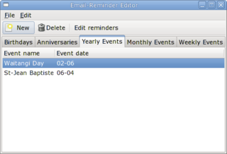 Send event reminders by email