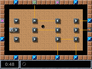Game where you control a marble with the mouse