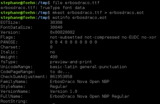 Tools to convert from OTF or TTF to EOT font format