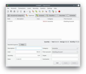 personal accounting software for the small household economy