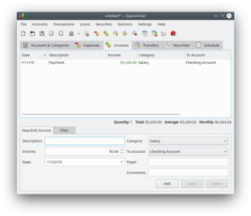 personal accounting software for the small household economy