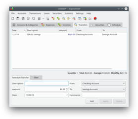 personal accounting software for the small household economy