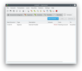 personal accounting software for the small household economy