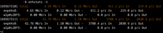 script that quickly measures network device throughput