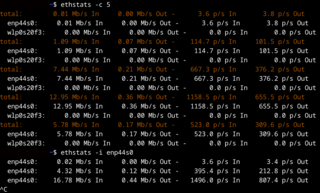 script that quickly measures network device throughput