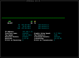 console-based ethernet statistics monitor
