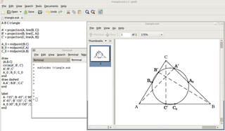 Euclidean geometry drawing language