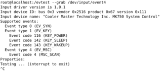 utility to monitor Linux input device events