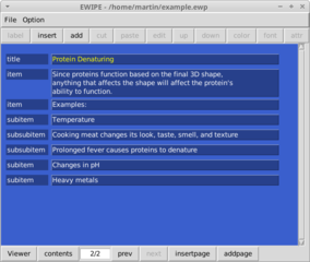 Editing slide content. A slide can include text, pictures, and animations.